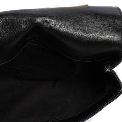 Pre Owned Tom Ford Black Leather Natalia Wristlet Clutch