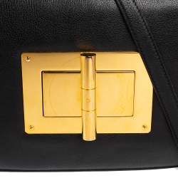 Pre Owned Tom Ford Black Leather Large Natalia Shoulder Bag