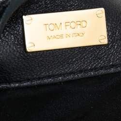 مملوكة مسبقًا حقيبة كتف توم فورد أليس جلد أسود مرصعة