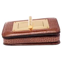 Tom Ford Brown Alligator Natalia Clutch
