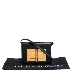 مملوكة مسبقًا Tom Ford Black Leather Small Natalia Shoulder Bag