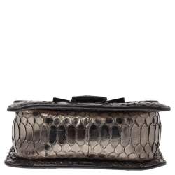 Pre Owned حقيبة كتف توم فورد سيينا جلد ثعبان ميتالك