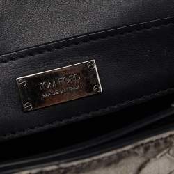 Pre Owned حقيبة كتف توم فورد سيينا جلد ثعبان ميتالك