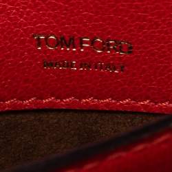 Pre Owned حقيبة كتف توم فورد ناتاليا جلد ونوبوك برتقالي صغيرة