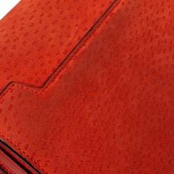 Pre Owned حقيبة كتف توم فورد ناتاليا جلد ونوبوك برتقالي صغيرة