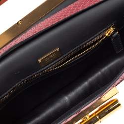 Tom Ford Metallic Burgundy Python Natalia Convertible Clutch