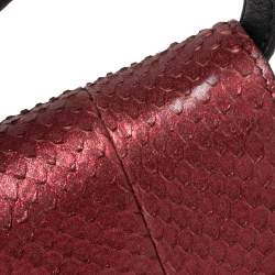 Tom Ford Metallic Burgundy Python Natalia Convertible Clutch