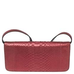 Tom Ford Metallic Burgundy Python Natalia Convertible Clutch
