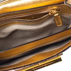 مملوكة مسبقًا Tom Ford Military Gold Python Small Natalia Crossbody Bag