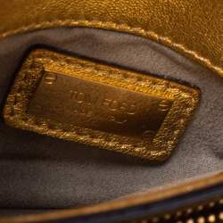 مملوكة مسبقًا Tom Ford Military Gold Python Small Natalia Crossbody Bag
