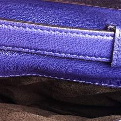 Pre Owned Tom Ford Purple Leather Mini Natalia Crossbody Bag