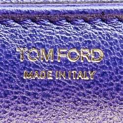 Pre Owned Tom Ford Purple Leather Mini Natalia Crossbody Bag
