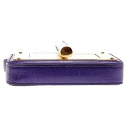 Pre Owned Tom Ford Purple Leather Mini Natalia Crossbody Bag