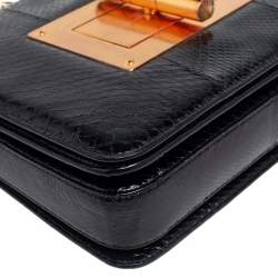 Tom Ford Black Python Large Natalia Shoulder Bag