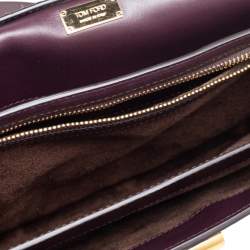 Pre Owned Tom Ford Burgundy Snakeskin Large Natalia Shoulder Bag