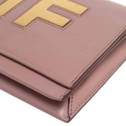 Pre Owned Tom Ford Dusky Pink Leather TF Flap Chain Shoulder Bag