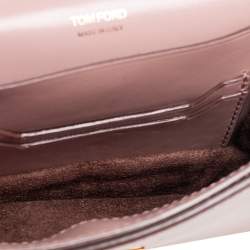 Pre Owned Tom Ford Dusky Pink Leather TF Flap Chain Shoulder Bag