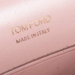 Pre Owned Tom Ford Dusky Pink Leather TF Flap Chain Shoulder Bag