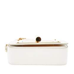 Pre Owned Tom Ford White Leather Small Natalia Chain Shoulder Bag