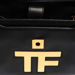 مملوكة مسبقًا  Tom Ford Black Leather Flap Crossbody Bag