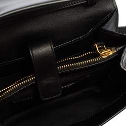 مملوكة مسبقًا  Tom Ford Black Leather Flap Crossbody Bag