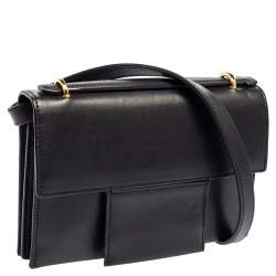 مملوكة مسبقًا  Tom Ford Black Leather Flap Crossbody Bag