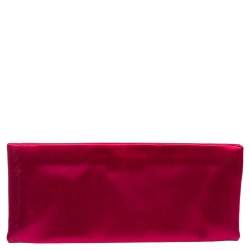 Pre Owned Tom Ford Pink Satin Snakehead Clutch