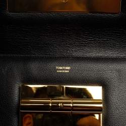 Pre Owned Tom Ford Black Leather Natalia Convertible Clutch