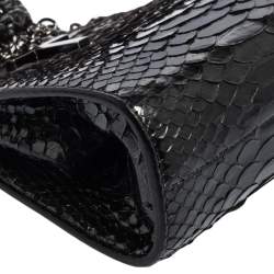 Pre Owned Tom Ford Metallic Python Small T Lock Shoulder Bag