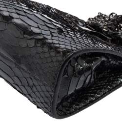 Pre Owned Tom Ford Metallic Python Small T Lock Shoulder Bag