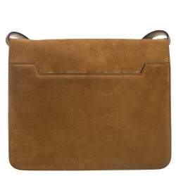 Pre Owned Tom Ford Green Suede and Leather Medium Natalia Shoulder Bag