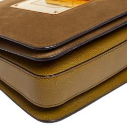 Pre Owned Tom Ford Green Suede and Leather Medium Natalia Shoulder Bag