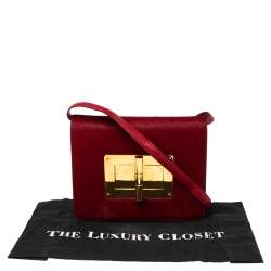 Pre Owned Tom Ford Red Calf Hair and Leather Natalia Crossbody Bag