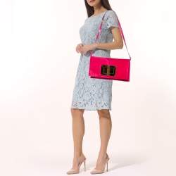 Pre Owned Tom Ford Pink Calf Hair Natalia Convertible Clutch