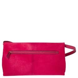 Pre Owned Tom Ford Pink Calf Hair Natalia Convertible Clutch