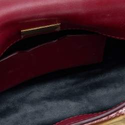 Pre Owned Tom Ford Red Python Mini Natalia Crossbody Bag