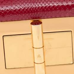 Pre Owned Tom Ford Red Python Mini Natalia Crossbody Bag