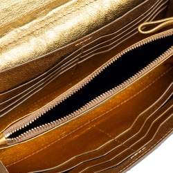 Tom Ford Gold Python Leather Natalia Wallet On Chain