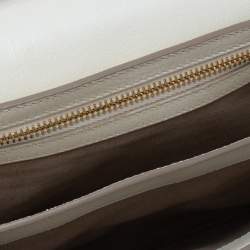 Pre Owned Tom Ford White Leather Large Natalia Shoulder Bag