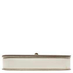 Pre Owned Tom Ford White Leather Large Natalia Shoulder Bag