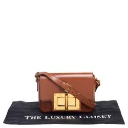Pre Owned Tom Ford Brown Leather Small Natalia Shoulder Bag