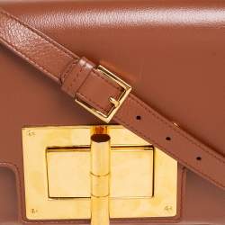 Pre Owned Tom Ford Brown Leather Small Natalia Shoulder Bag