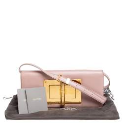 Tom Ford Pink Leather Natalia Convertible Clutch
