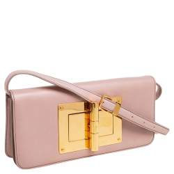 Tom Ford Pink Leather Natalia Convertible Clutch