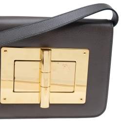 Pre Owned Tom Ford Brown Leather Small Natalia Shoulder Bag