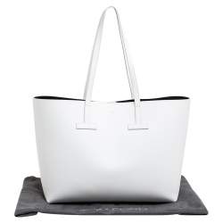 Pre Owned Tom Ford White Leather Small T Tote