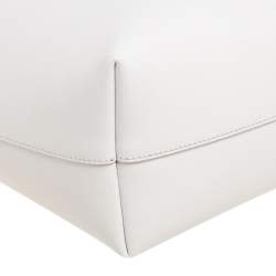 Pre Owned Tom Ford White Leather Small T Tote