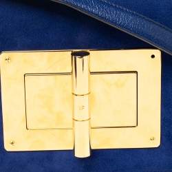Pre Owned Tom Ford Royal Blue Suede and Leather Small Natalia Shoulder Bag