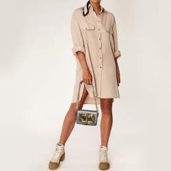 Pre Owned Tom Ford Dark Grey Leather Mini Natalia Shoulder Bag