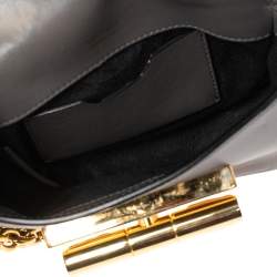 Pre Owned Tom Ford Dark Grey Leather Mini Natalia Shoulder Bag